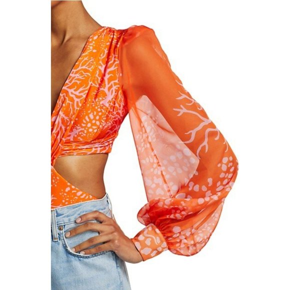 PatBO Coral Cut-Out Bodysuit - Picture 6 of 16